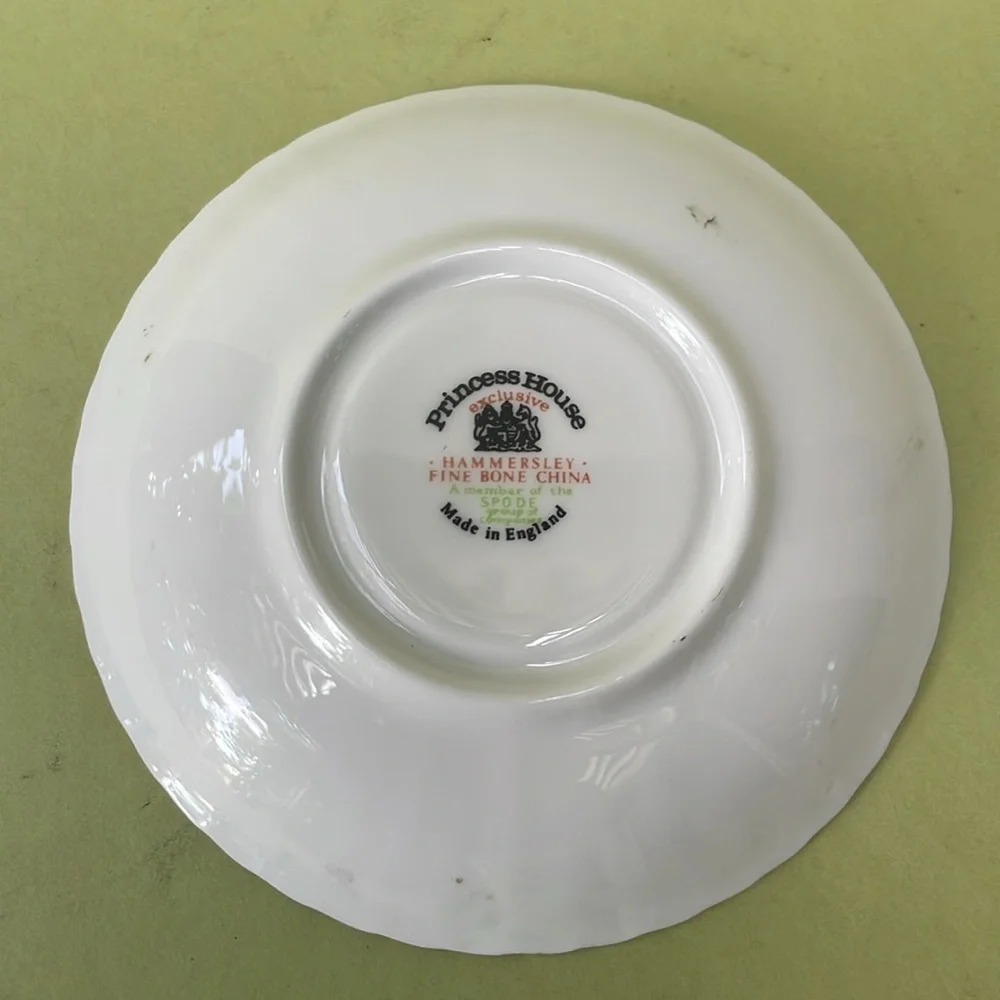 Antique bone china tea cup with saucer